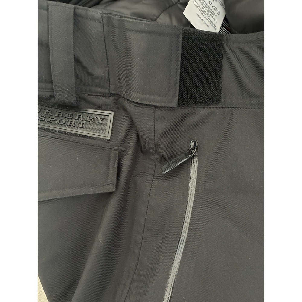 BURBERRY Sport Ski Pants Men's L Black Snowboarding‎ RECCO Taped Insulated NEW - Picture 7 of 16